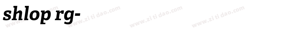 shlop rg字体转换